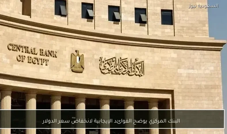 البنك المركزي يوضح الفوائد الإيجابية لانخفاض سعر الدولار