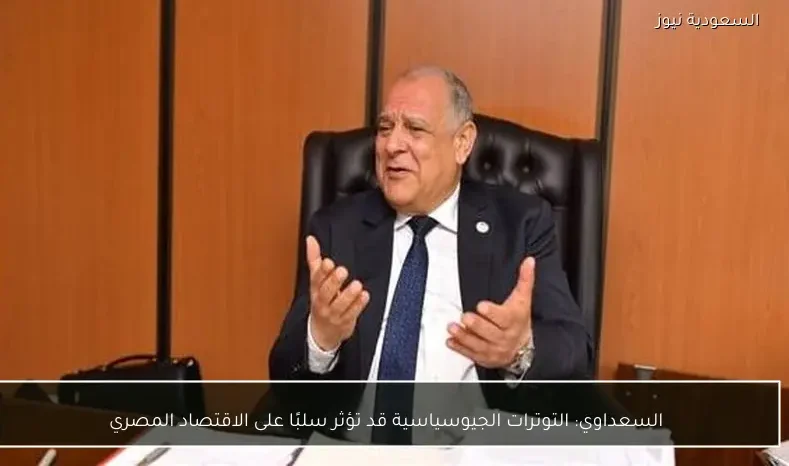 السعداوي: التوترات الجيوسياسية قد تؤثر سلبًا على الاقتصاد المصري