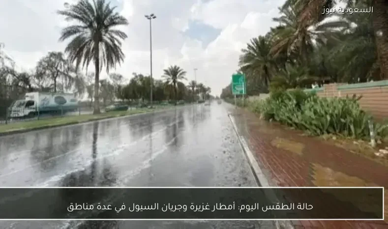 حالة الطقس اليوم: أمطار غزيرة وجريان السيول في عدة مناطق