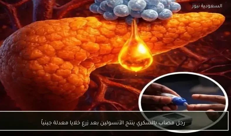 رجل مصاب بالسكري ينتج الأنسولين بعد زرع خلايا معدلة جينياً