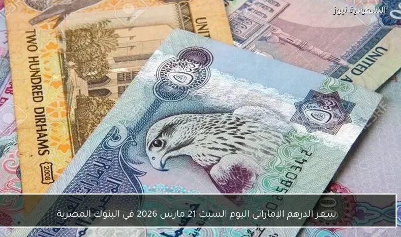 سعر الدرهم الإماراتي اليوم السبت 21 مارس 2026 في البنوك المصرية