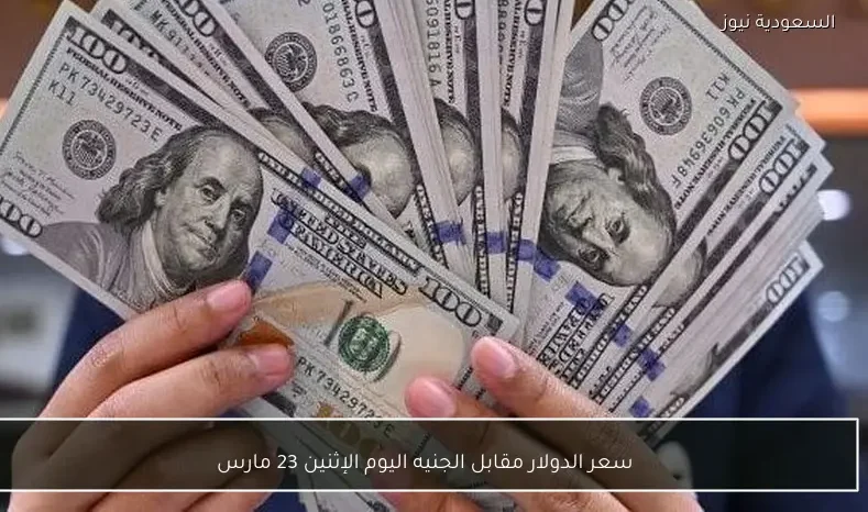 سعر الدولار مقابل الجنيه اليوم الإثنين 23 مارس