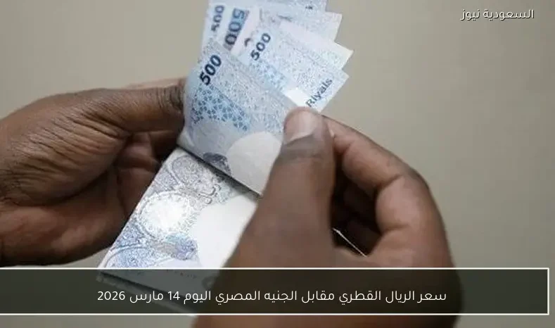 سعر الريال القطري مقابل الجنيه المصري اليوم 14 مارس 2026