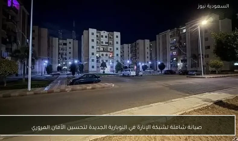 صيانة شاملة لشبكة الإنارة في النوبارية الجديدة لتحسين الأمان المروري