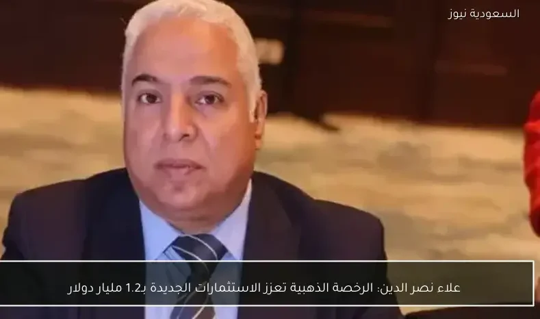 علاء نصر الدين: الرخصة الذهبية تعزز الاستثمارات الجديدة بـ1.2 مليار دولار