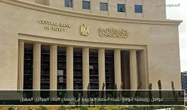 عوامل رئيسية تتوقع تثبيت أسعار الفائدة في اجتماع البنك المركزي المقبل