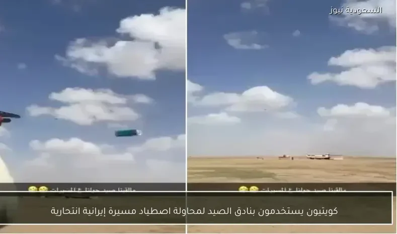 كويتيون يستخدمون بنادق الصيد لمحاولة اصطياد مسيرة إيرانية انتحارية