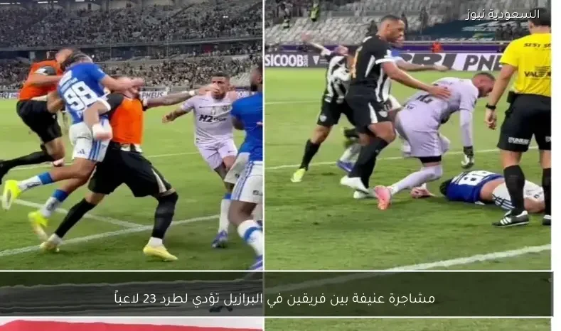 مشاجرة عنيفة بين فريقين في البرازيل تؤدي لطرد 23 لاعباً
