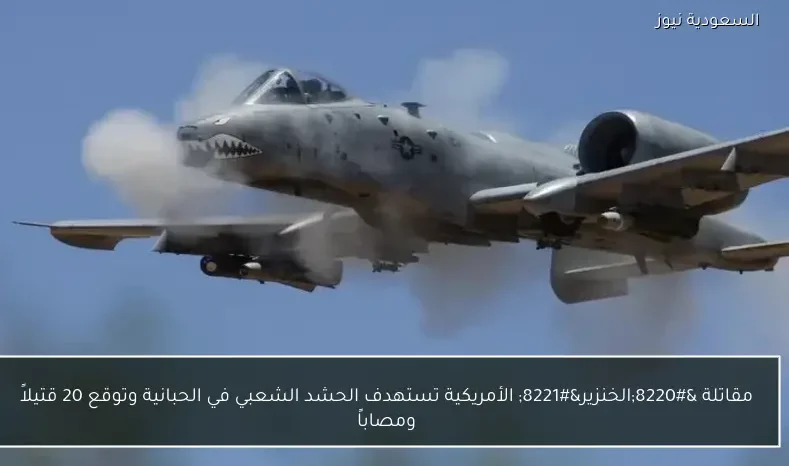 مقاتلة “الخنزير” الأمريكية تستهدف الحشد الشعبي في الحبانية وتوقع 20 قتيلاً ومصاباً