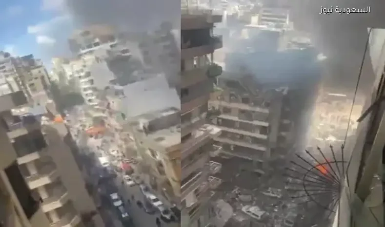 آثار الدمار الناتج عن القصف الإسرائيلي العنيف على بيروت