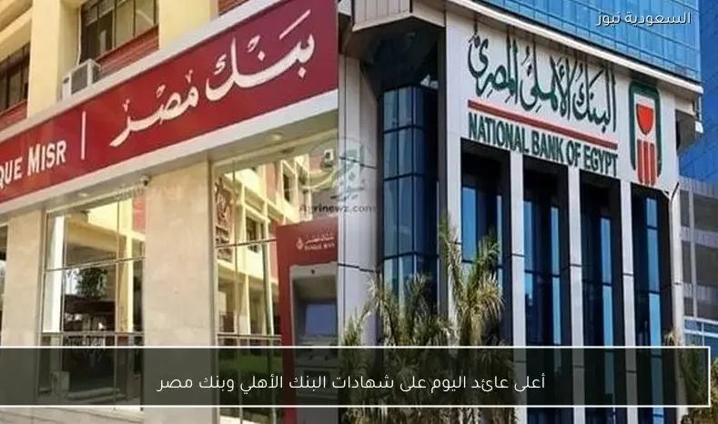 أعلى عائد اليوم على شهادات البنك الأهلي وبنك مصر