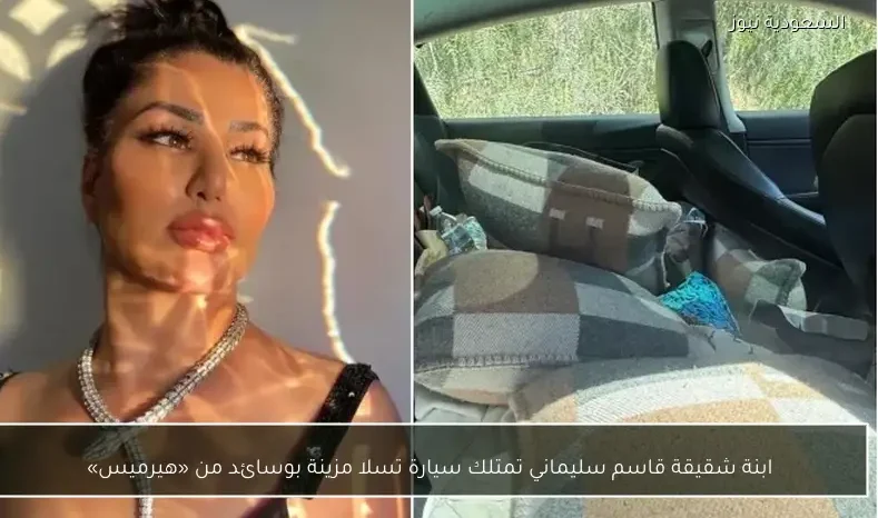 ابنة شقيقة قاسم سليماني تمتلك سيارة تسلا مزينة بوسائد من «هيرميس»