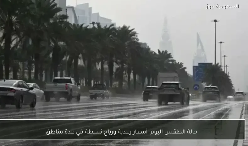 حالة الطقس اليوم: أمطار رعدية ورياح نشطة في عدة مناطق