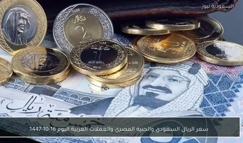 سعر الريال السعودي والجنيه المصري والعملات العربية اليوم 16-10-1447