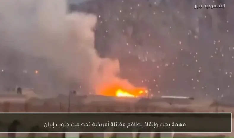 مهمة بحث وإنقاذ لطاقم مقاتلة أمريكية تحطمت جنوب إيران