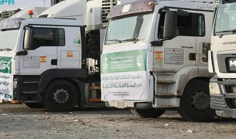 وصول 9 شاحنات إغاثية من «سلمان للإغاثة» إلى عدن